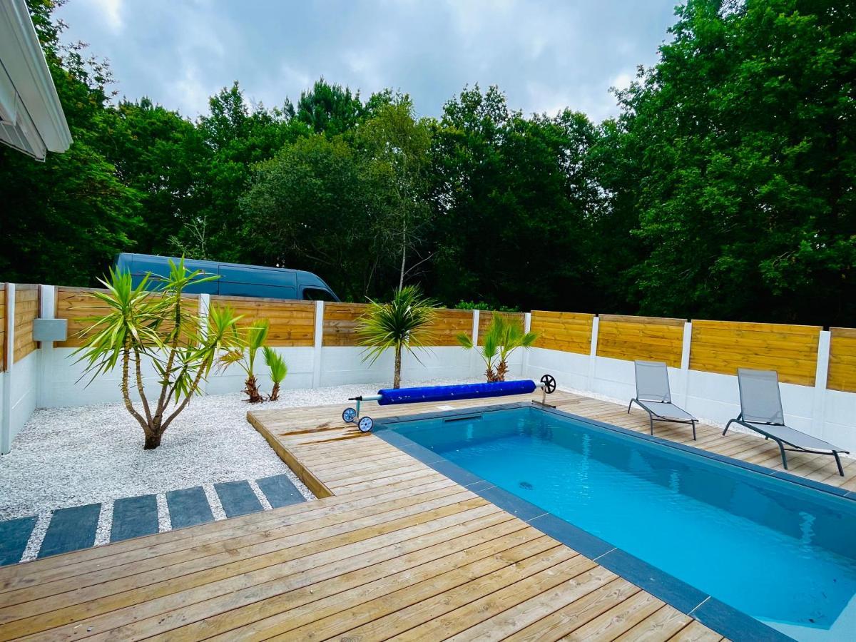 Maison A Biscarrosse Avec Piscine Et Jacuzzi Kültér fotó